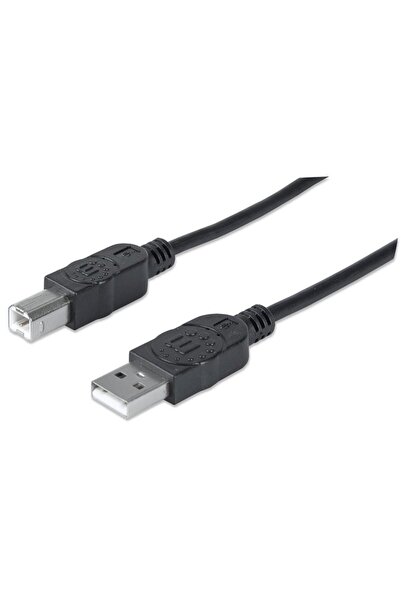 MANHATTAN Cablu USB 2.0 A-B M/M de mare viteză, 1,8 m, negru
