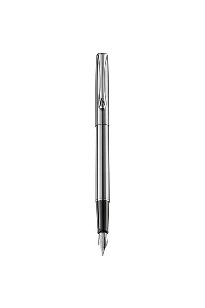 Diplomat Traveller - Stainless Steel - pen with M nib, made of stainless steel
