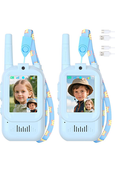 Mafiti Statie radio cu apel video,Walkie talkie video,set de 2 statii reincar...