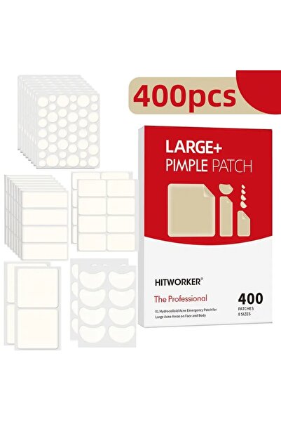Choice 400 قطعة من لصقات هيت وركر لعلاج حب الشباب والبثور - حجم كبير للوجه، ح...