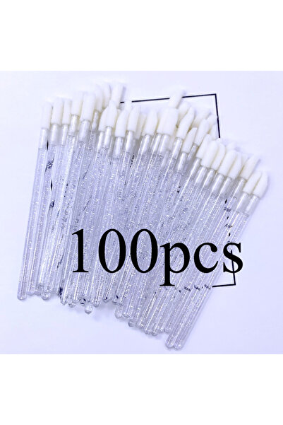 choice2 100pcs Silver 100/300pcs Disposable Lip Brush Crystal Lipstick Brush ...