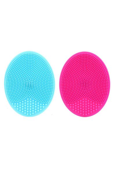 Choice فرشاة تنظيف الوجه المصنوعة من السيليكون باللونين الأزرق والوردي، أداة ...