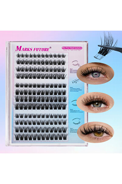 Choice مجموعة متنوعة من 144 قطعة من الرموش اللاصقة ذاتية اللصق بتجعيد C مع مل...