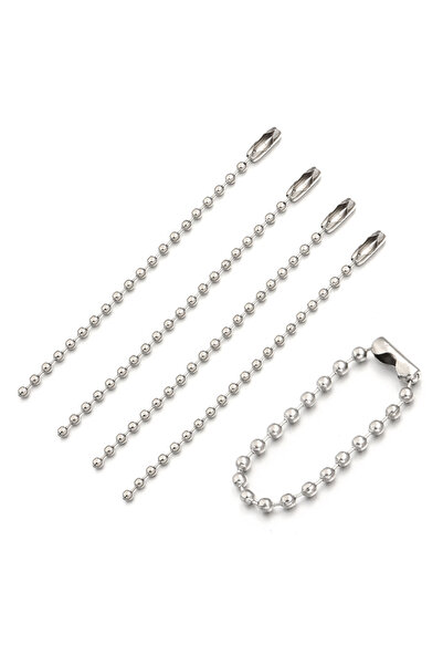 Choice سلاسل خرز كروية من الروديوم، 2.4 مم × 8 سم، 100 قطعة، بأطوال 8/10/12/1...