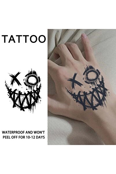 Choice KJ161 1Pcs Ghost Face Waterproof Temporary Tattoo Stickers Long-lastin...