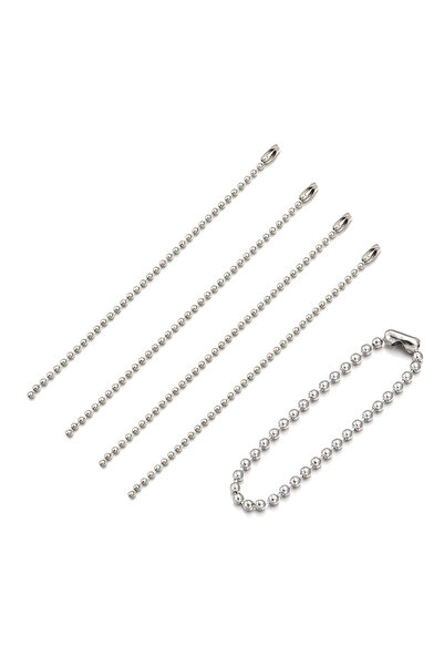 Choice سلاسل خرز كروية من الروديوم، 2.4 مم × 12 سم، 100 قطعة، بأطوال 8/10/12/...