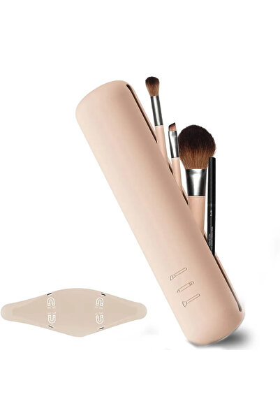 Choice khaki 1-5pcs Silicone Makeup Brush Storage Bag Waterproof Makeup Brush...