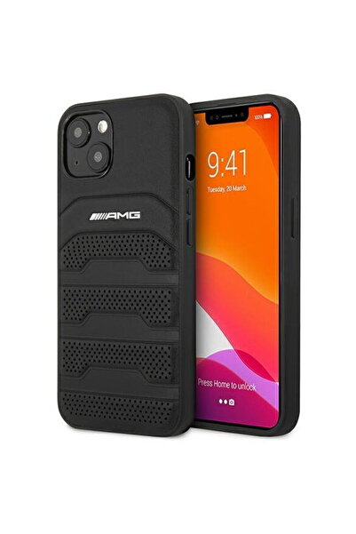 MERCEDES Husa rigidă AMG AMHCP13SGSEBK pentru iPhone 13 mini 5,4" Negru/negru...