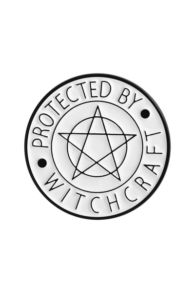 Choice كما هو موضح، دبوس مينا محمي بالسحر، رمز غامض، نجمة خماسية، بروش سحر وث...