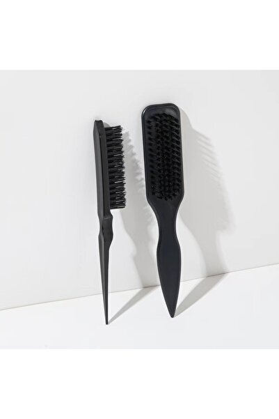 Choice فرشاة شعر سوداء ناعمة الظهر (قطعتان)، فرشاة لحية بشعيرات ناعمة، ومشط ب...