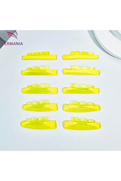 Choice 5 أزواج من وسادات السيليكون لتطويل الرموش من بيرمانيا، لون أصفر، بتصمي...