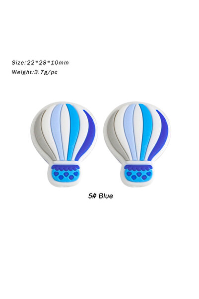 choice2 5PCS NO.5 5pcs Rainbow/Hot Air Balloon Silicone Fus Beads DIY For Mak...