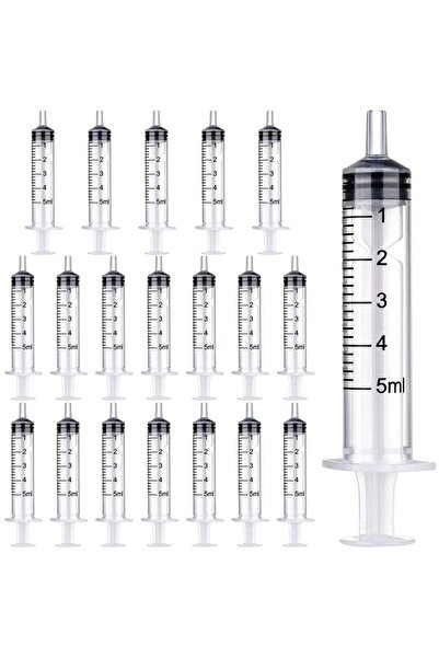Choice 20 قطعة من المحاقن البلاستيكية سعة 5 مل - بدون إبرة، 20 قطعة، 5/10/20 ...