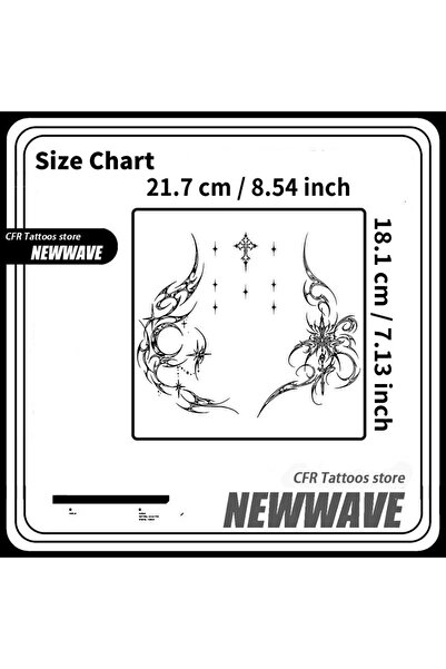 Choice قطعة واحدة من الوشوم المؤقتة، وشم مزيف غير متماثل على شكل صليب ضوء الق...