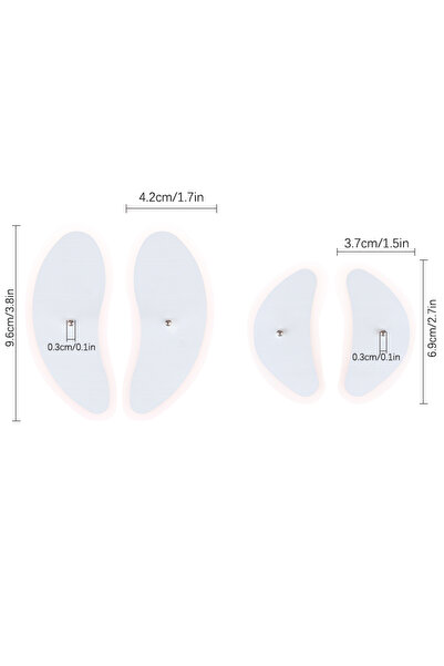 Choice مجموعة من 4 قطع من وسادات أقطاب تحفيز العضلات EMS لشد الوجه وتدليكه وو...