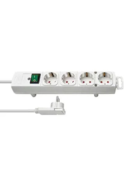 Brennenstuhl "Bremounta" Multi-Socket, 4 sockets, switch, 3m, white