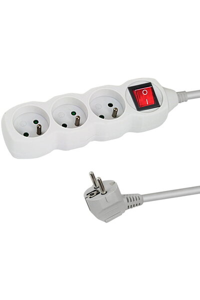 ESPERANZA 3 SOCKETS 1.5M WHITE