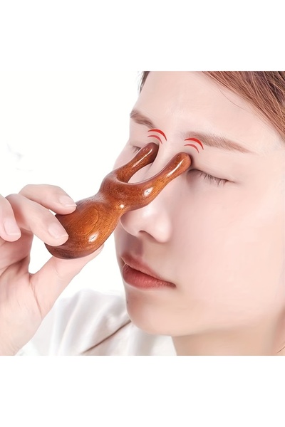 Choice Natural Color 1pc Sandalwood Frog Massage Tool for Face, Eyes, Ears, a...