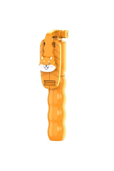 Techsuit Mini Selfie Stick cu Telecomanda Detasabila, 70cm - (KT01) - Orange