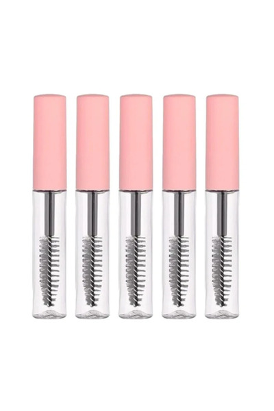 Choice1 10ml Pink 5PCS Plastic 5PCS Refillable Empty Eyelash Mascara Cream Tu...