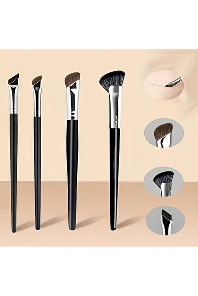 Choice مجموعة من 4 قطع: فرشاة إصلاح محيط الأنف، فرشاة تحديد، فرشاة تحديد العي...