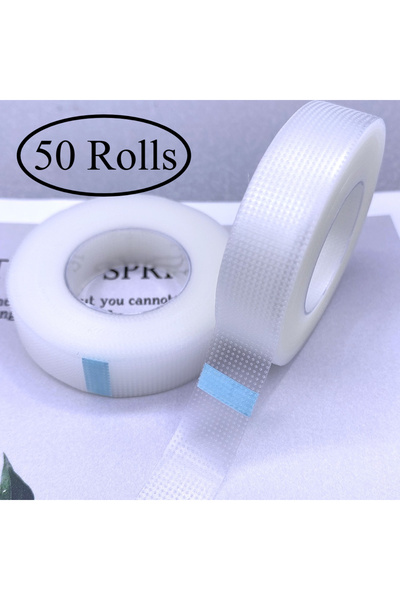 Choice ٥٠ لفة من شريط تمديد الرموش، أدوات لاصقة من البولي إيثيلين، وسادات تحت...