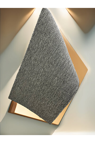 turgut Veranda Gri Jüt Görünüm Sisal Yolluk Leke Tutmaz Sade Hasır Dokuma Ant...