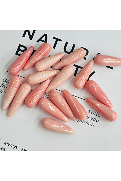 Choice A 8x25mm 3pcs Natural Pink Shell Beads Long Water Drop Loose Spacer Be...