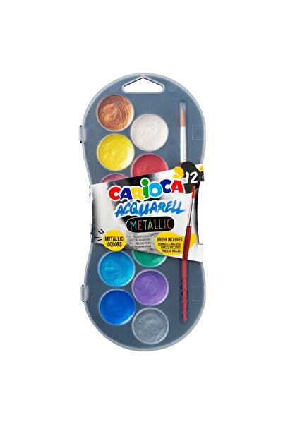 CARIOCA Washable watercolors, 12 colors/box,