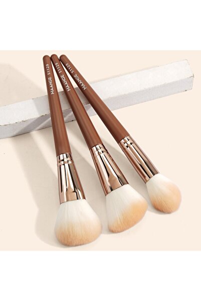 Choice مجموعة فرش مكياج ريدوود مانج المكونة من 3 قطع: فرشاة كريم أساس كثيفة، ...