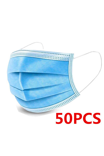 Choice قناع وجه جراحي أزرق - 50 قطعة، 10-600 قطعة، للاستخدام مرة واحدة، قناع ...