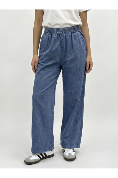 Lunsera Store Pocket Detail Trousers-Blue
