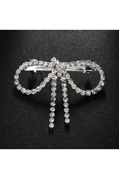 Choice Silver Plated Fashion Large Butterfly Tassel Rhinestone Hair Clip Swee...
