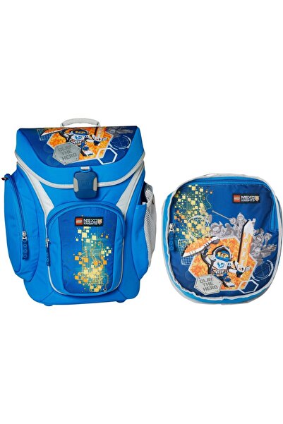 LEGO Σχολική τσάντα Explorer + αθλητική τσάντα, Core Line - μπλε σχέδιο Nexo ...