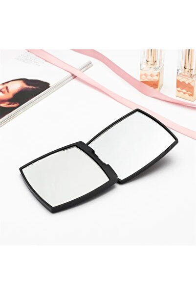 Choice black (No Logo) Mini Mirror Square Shape Girl Mini Double Sides Portab...