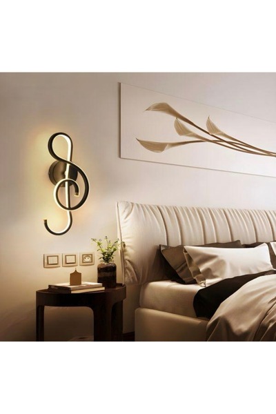 MİNEL DEKOR LED LIGHTING Minel Dekor Lighting Applique Melodi̇ Model 50 cm Black