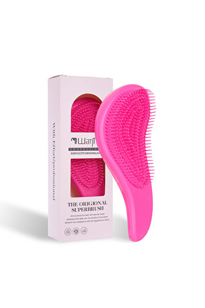 Choice فرشاة شعر سحرية لفك تشابك الشعر (مع علبة) قطعة واحدة، لون أحمر وردي، ف...