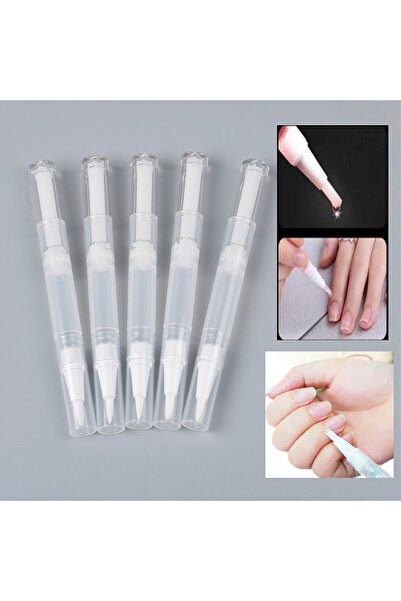 Choice 5 أقلام طلاء أظافر شفافة قابلة لللف سعة 3 مل، قلم زيت أظافر شفاف فارغ ...