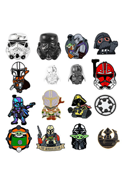 Choice 16 قطعة من دبابيس بروش كرتونية خيالية على شكل روبوت، مصنوعة من المينا،...