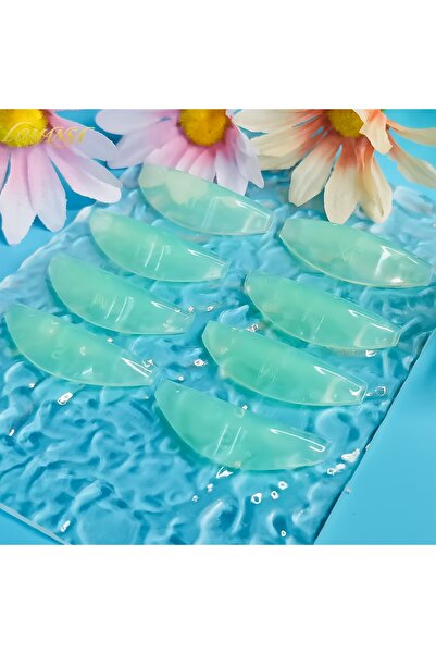 Choice مجموعة لومانسا الخضراء، 4 أزواج من وسادات تجعيد الرموش المصنوعة من الس...