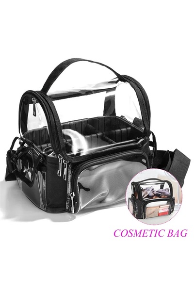 Choice حقيبة مكياج احترافية سوداء، حقيبة أدوات تجميل أنيقة، صندوق تخزين أدوات...