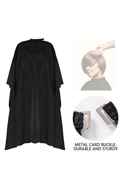 Choice قماش أسود لقص الشعر، رداء حلاقة احترافي، رداء حلاقة، سيليكون للرقبة