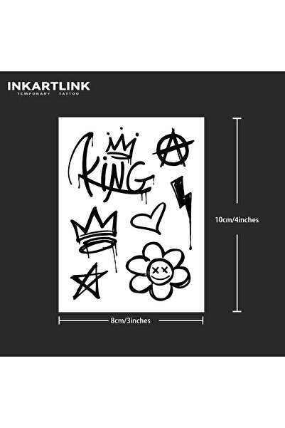 Choice 824-0810M Crown Temporary Tattoo,Lasts To 15 Days New Technology Magic...