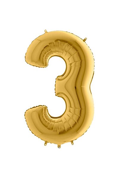 My Party Store بالون راكام فويلو 3-ذهبي 100 سم