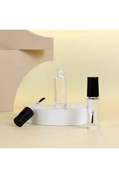 Choice زجاج أسود آخر، قطعتان، سعة 3.5 مل، غطاء أسود، زجاجات طلاء أظافر دائرية...