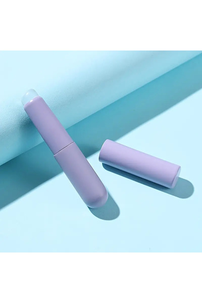 Choice1 فرشاة شفاه سيليكونية جديدة بلون بنفسجي مع غطاء، مناسبة لكريم الأساس، ...