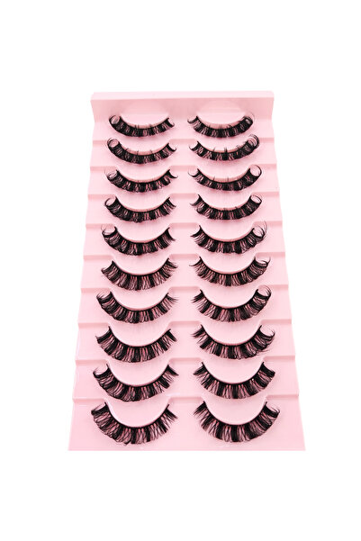 choice2 10 أزواج X-DH06-02 جديد 10 أزواج من الرموش الكلاسيكية المختلطة المجعد...