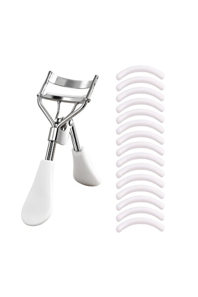 Choice A0009-White with 15 Silicone Pads and Stainless Steel Eyelash Curler P...