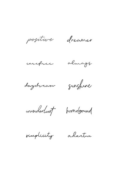 Choice وشم مؤقت مقاوم للماء بتصميم قصيدة بسيطة HC093 للذراع والمعصم، يدوم طوي...