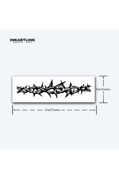 Choice ملصق وشم مؤقت IN-E177 Big Thorn، وشم سحري مقاوم للماء، يدوم حتى 15 يوم...